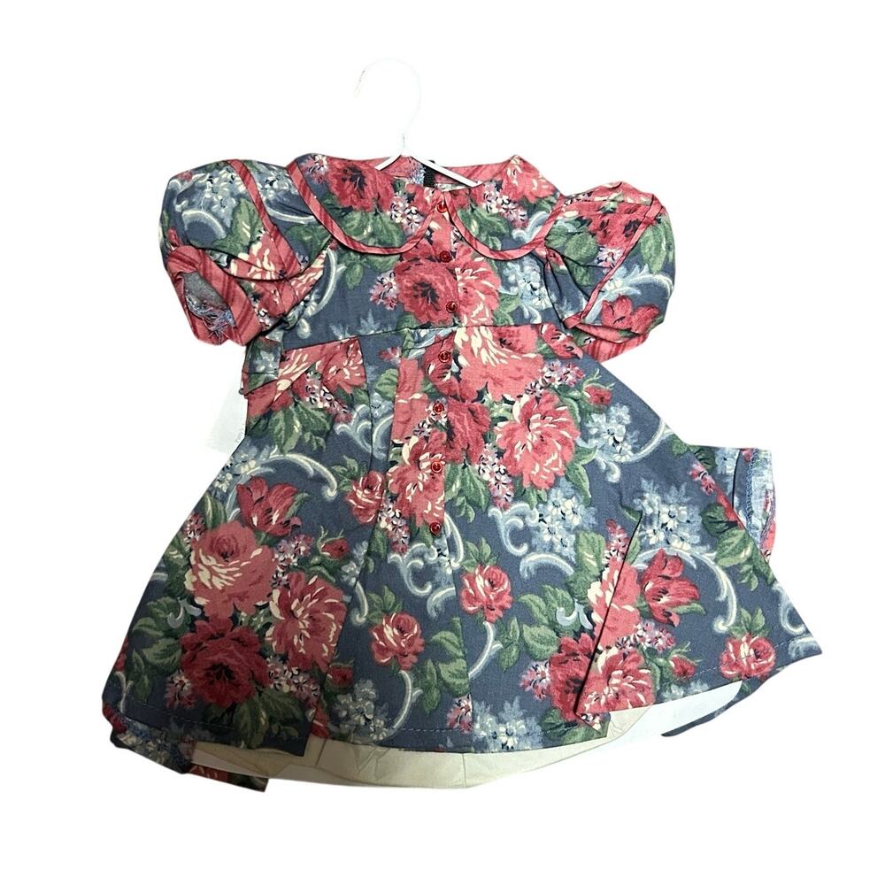Daisy Kingdom Vintage 18" Doll Dress Floral Patty's Attic 100% Cotton